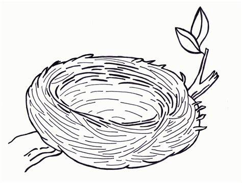 Bird Nest Coloring Page
