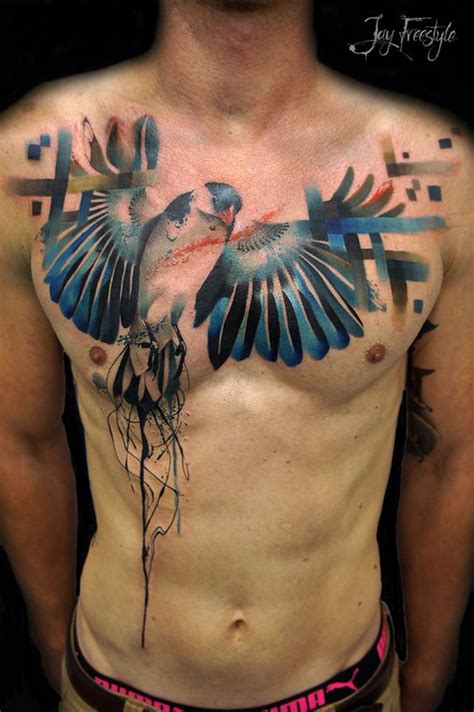 Bird Tattoo Chest