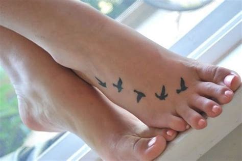 bird tattoo on foot 50 Awesome Foot Tattoo Designs