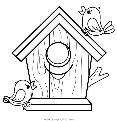 Birdhouse Coloring Pages
