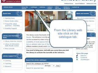 Birkbeck University Library Catalogue