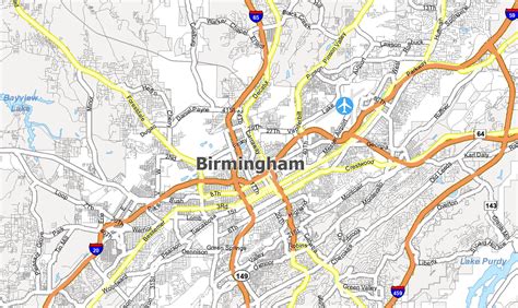 awesome Map of Birmingham Alabama Birmingham alabama, Map, Birmingham