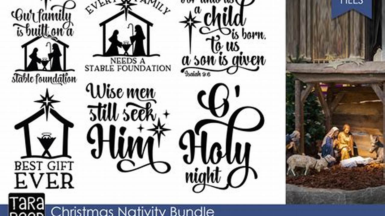Birth Of Jesus, Free SVG Cut Files