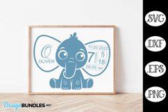 Download Birth Stats Elephant For Crafts