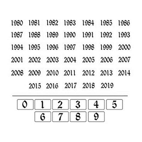 Birth Year Tattoo Font
