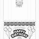 Birthday Card Template Foldable Coloring Birthday Cards