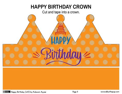 Birthday Crown Template