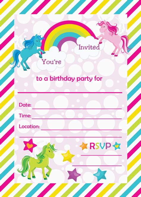 FREE Printable Girl birthday invitations Templates Party Invitation