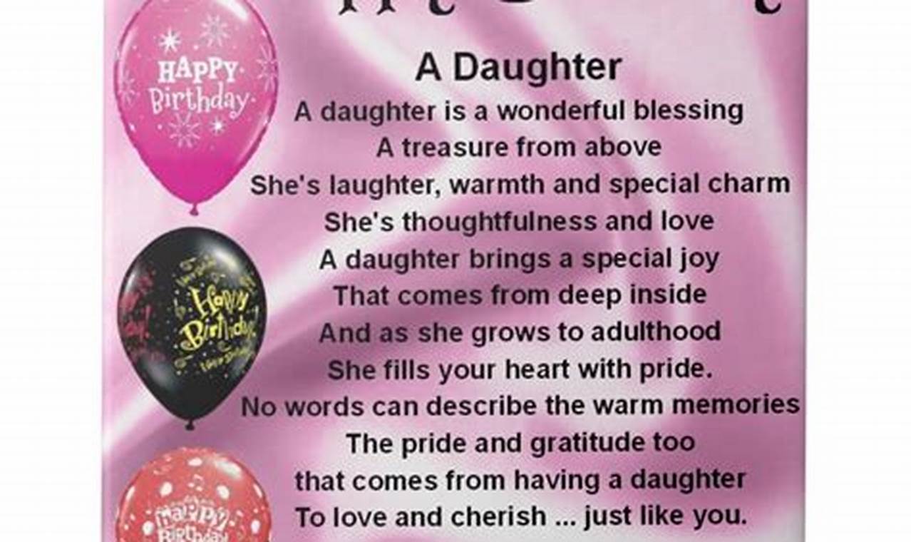 Birthday Poem For Daughter