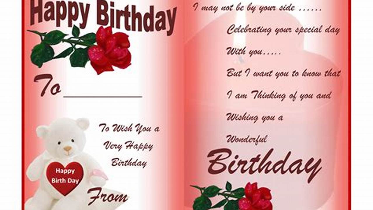 Express Your Love and Gratitude with Our Birthday Wishes Card Template