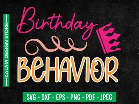 Unleash Your Inner Party Animal with Birthday Behavior Svg - Celebrate in Style!