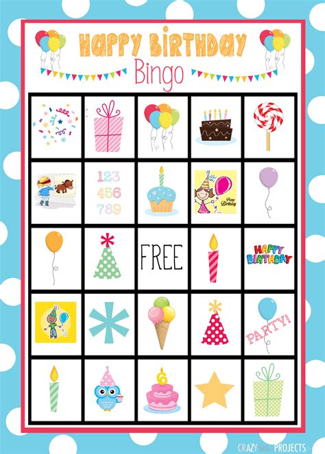 Birthday Bingo Template