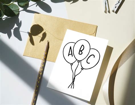 Download Birthday Card - Balloons Commercial Use DXF Files