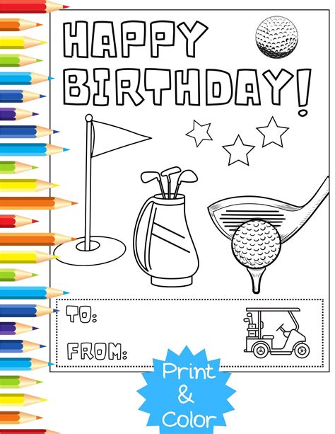 Download Birthday Card - Golf Printable