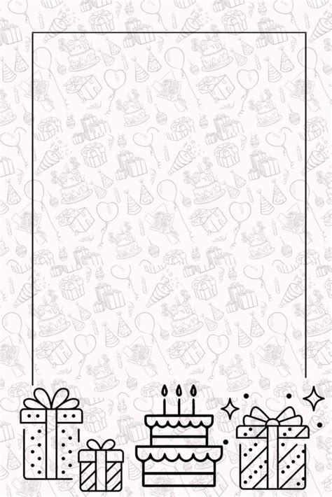 Birthday Card Blank Template