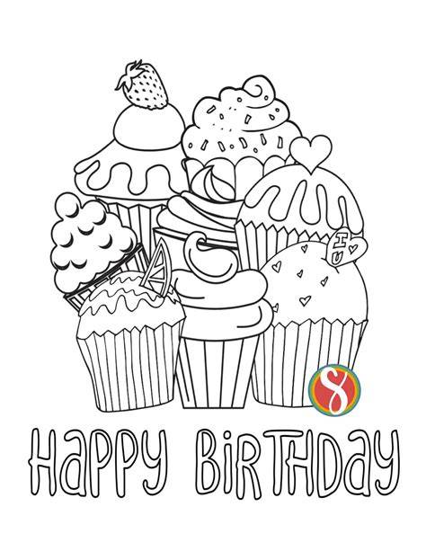 Birthday Free Coloring Pages