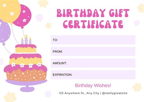 Birthday Certificate for your Kids M