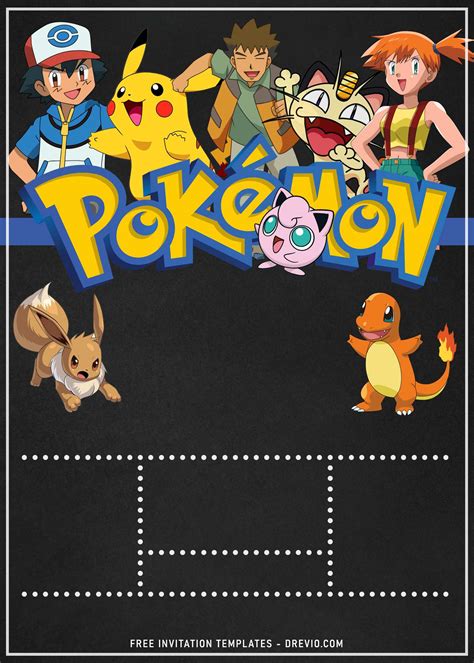 Birthday Invitation Template Pokemon