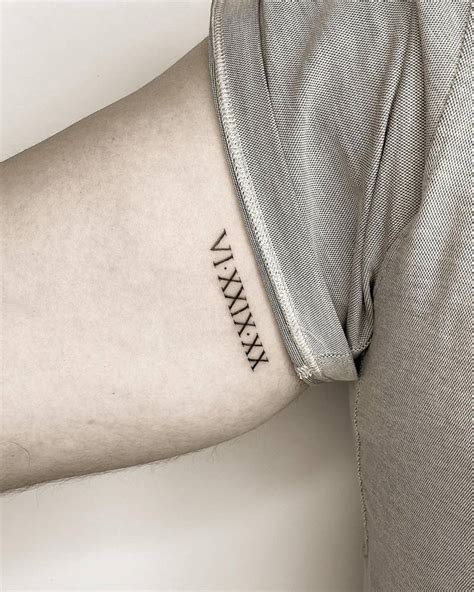 Birthday Numeral Tattoo