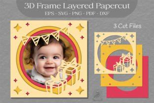 Download Birthday Star 3D Layered Paper Cut -... Creativefabrica DXF Files