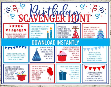 Birthday Treasure Hunt Riddles For Kids