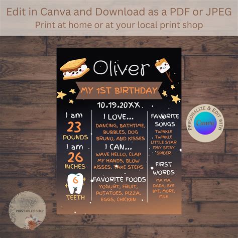 Birthday milestone template cut file