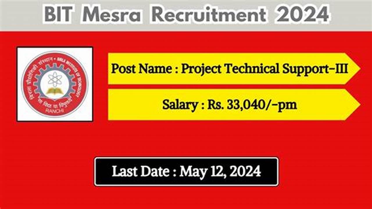 Bit Mesra Application Form 2024