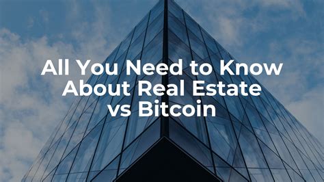 Bitcoin and Real Estate in Parallel