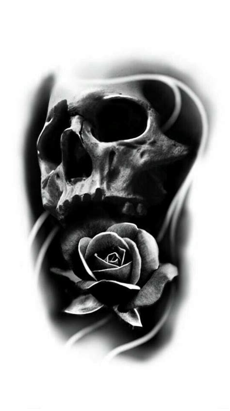 Black And Gray Skull Tattoos
