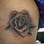 Black And Grey Shaded Rose Tattoos