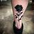 Black And Pink Rose Tattoo