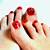 Black And Red Toe Nail Designs