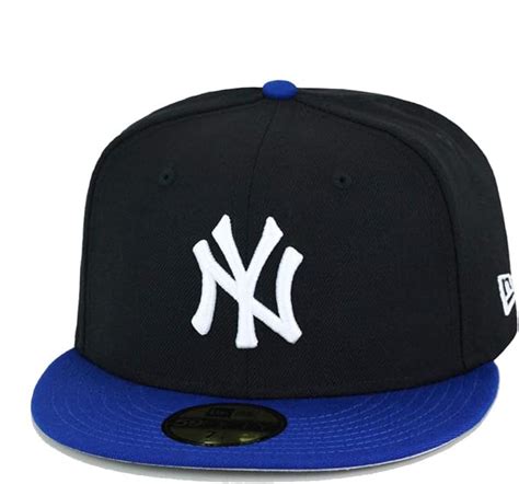 Black And Royal Blue Fitted Hat