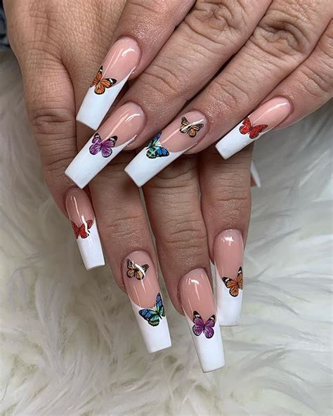 Black And White Butterfly Nails: A Trendy Nail Art Design In 2023