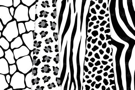 Black And White Safari Animal Prints