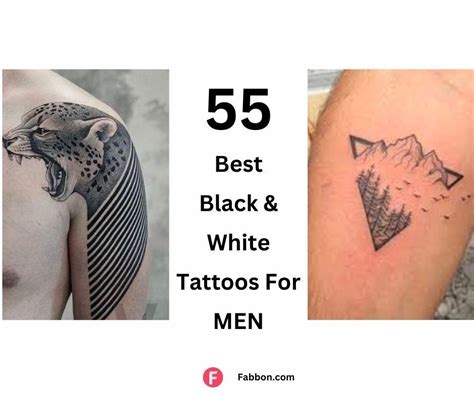 75 Black And White Tattoos For Men Masculine Ink Designs