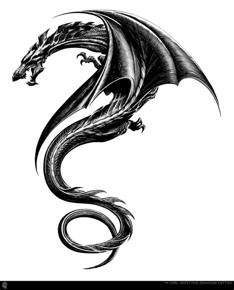 Black And Grey Dragon With Skull Tattoo On Right Shoulder