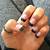 Black French Tip Nails With Design