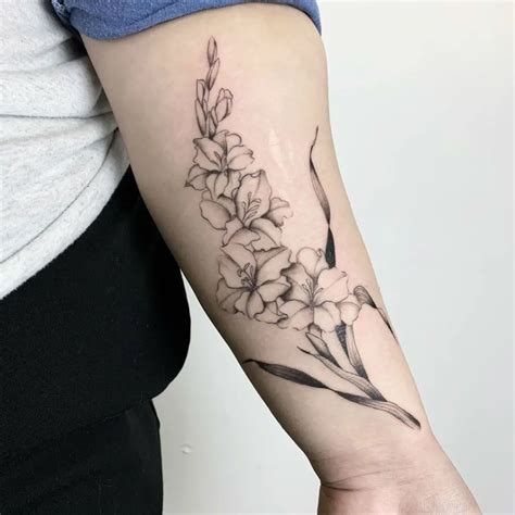 Black Gladiolus Tattoo