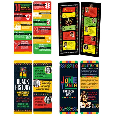 Black History Bookmarks Printable