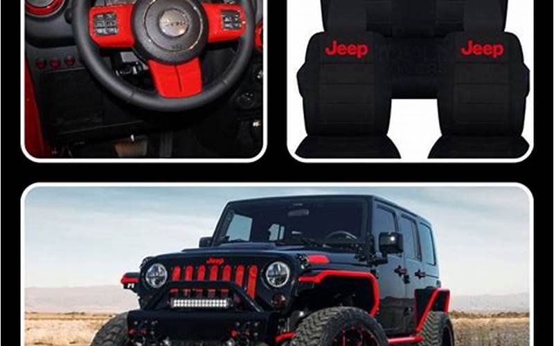 Black Jeep With Red Accents Interior