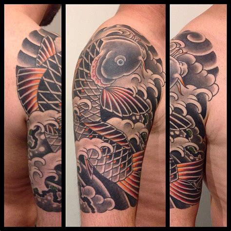 Black Koi Fish Tattoo Tattoos, Leg tattoos, Koi fish tattoo