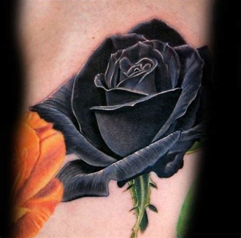 Image result for black and red rose tattoo Black rose