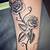 Black Rose Vine Tattoos