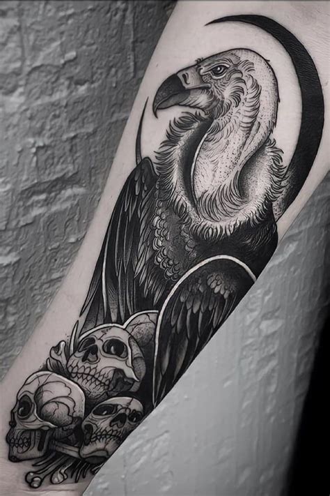 70 Vulture Tattoo Designs For Men Scavenging Bird Ink Ideas