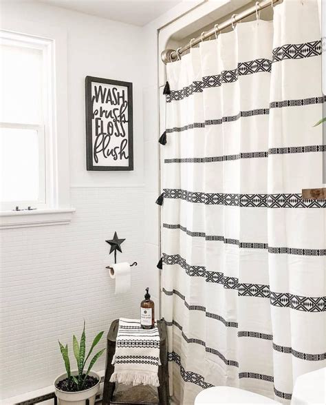 UFRIDAY Black and White Baroque Waterproof Shower Curtain Thicken