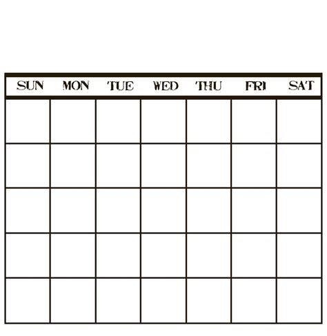 Printable Blank Calendar with a Floating Grid Printable blank calendar, Blank calendar pages