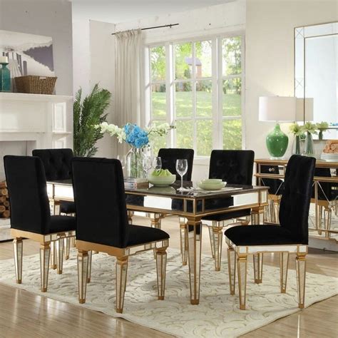 Black And Gold Dining Room Set
