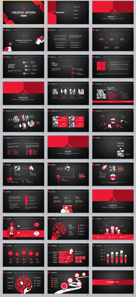 Black And Red Powerpoint Template