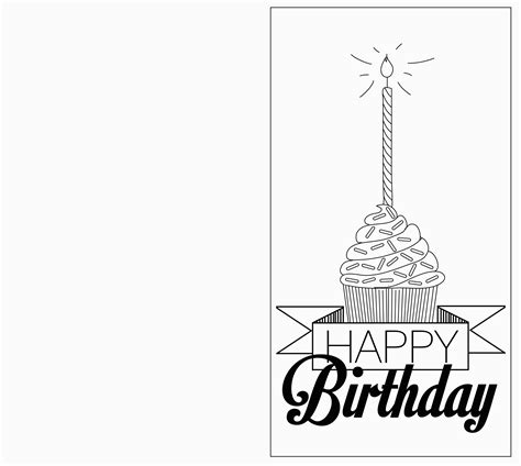 Black And White Birthday Cards Printable